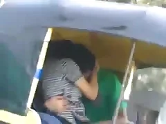 Indian couple gets naughty more a difficulty backseat be useful to a car