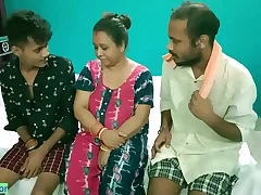 Hot Milf Aunty shared! Hindi latest trinity sex