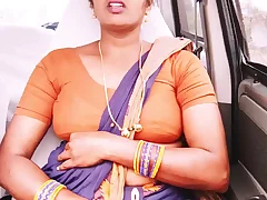 Indian maid car sex Telugu dirty talks with the addition of pissing