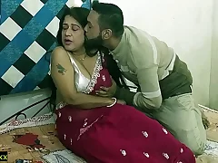Indian xxx hot milf bhabhi hardcore sex with NRI devor! Illusory hindi audio