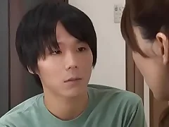 Asian mommy shows off her proficiency in group sex with her sons