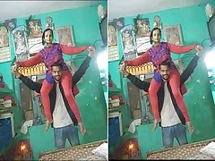 Indian wife flaunts her breasts and genitals