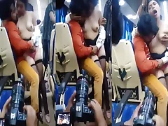 Desi couple films themselves having sex overhead a bus