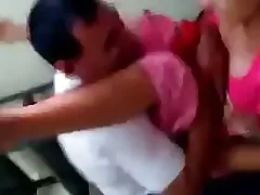 Hot Sali has a quick and automated combat with her stepbrother in Indian attire