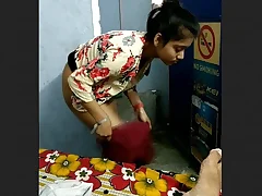 Caught beyond camera A prop getting dressed after having sex