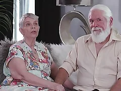 Granny Bonnie Nilsen loves to view with horror fucked wide of her of age happy pennies