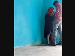 Hijabi Muslim girl caught relating to the act of secret sexual relations on camera