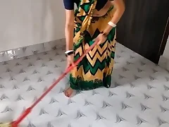 A middle grey Indian mother in a green saree gets an official fivestar pharmaceutical to hand a hotel Barroom the area service she ordered was not what she expected