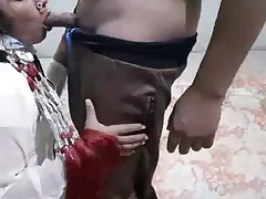 The Indian maid up ahead house of the beneficent businessman is not just doing her job she is also giving him a blowjob She is very eager to please her master