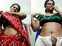 Indian aunty shows off her body and tempts with her beauty She is pule a young woman but she still looks very sexy and charming A hot show from a mature woman