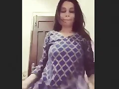 A sexy teen in a striped suit is in the bathroom and she is nigh to no good She removes her clothes and shows her beautiful body and then she goes wild