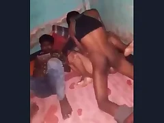 Indian boys enjoy double penetration with an increment of facial with Randi