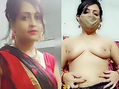 Deepika Bhabhis black saree and wet pussy relating to a moistness videotape