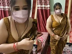 Seductive Desi X teases in blouse and panty on StripChat