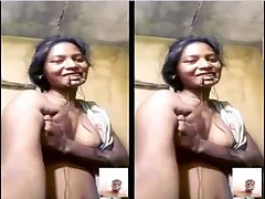 Desi Girls Sensual Video Call A Show of Her Breasts and Vagina