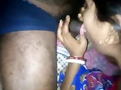 Latest video of Boudi giving a hot blowjob